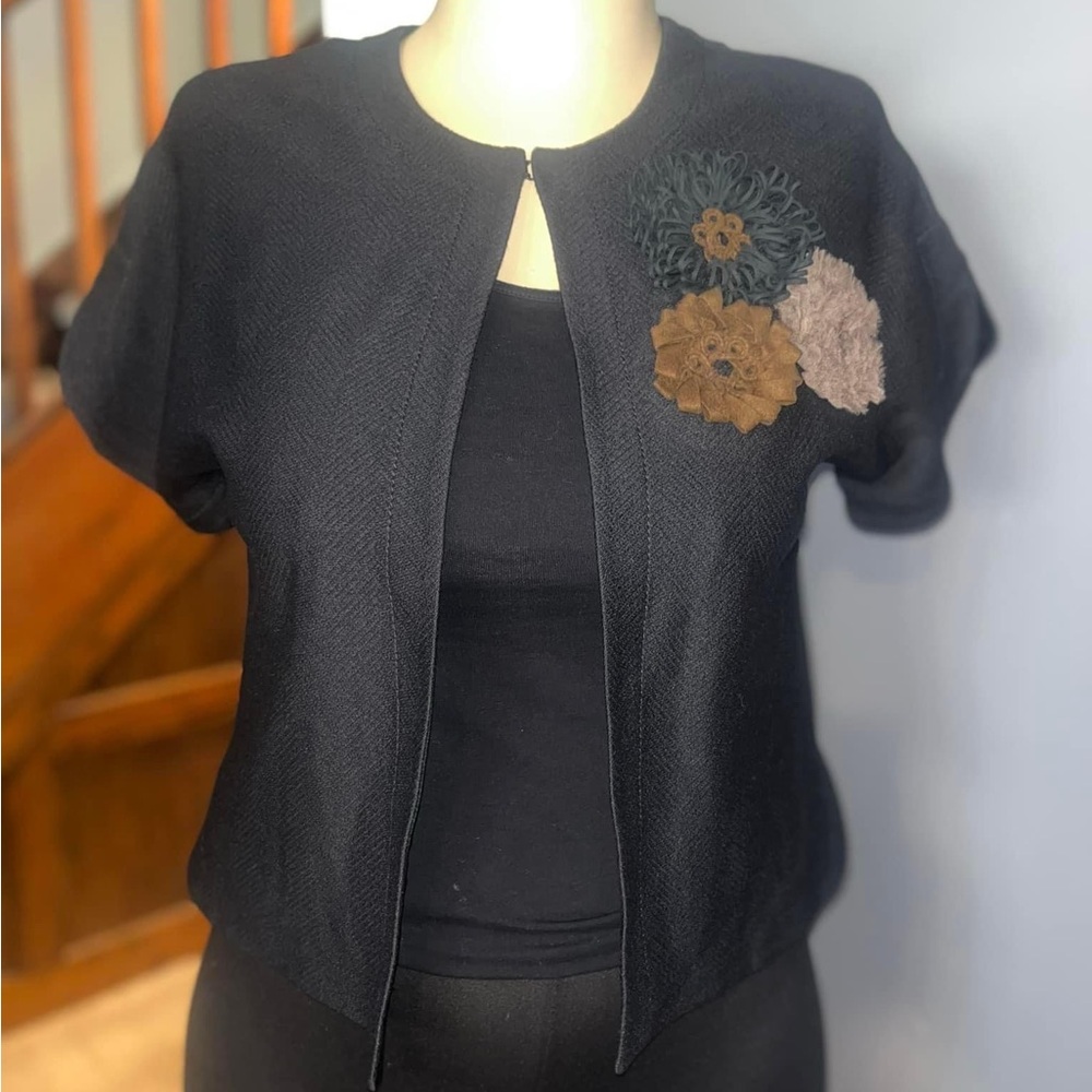 St. John flower embellished blazer - 6